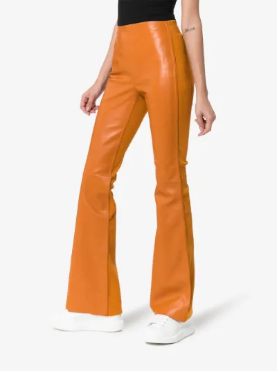 acne studios leather trousers