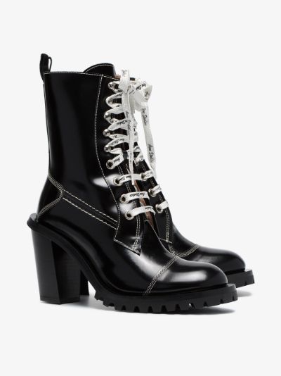 acne lace up boots