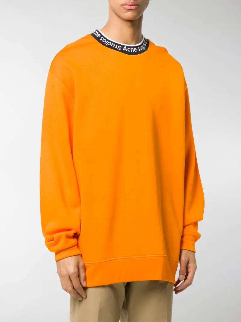 acne studios neck logo sweatshirt
