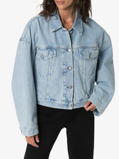 acne studios cropped denim jacket