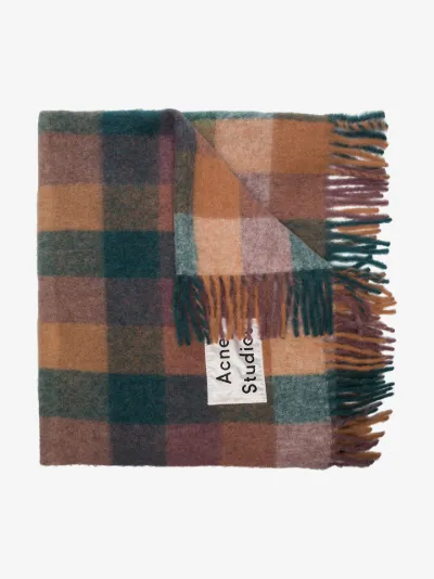 acne studios plaid scarf