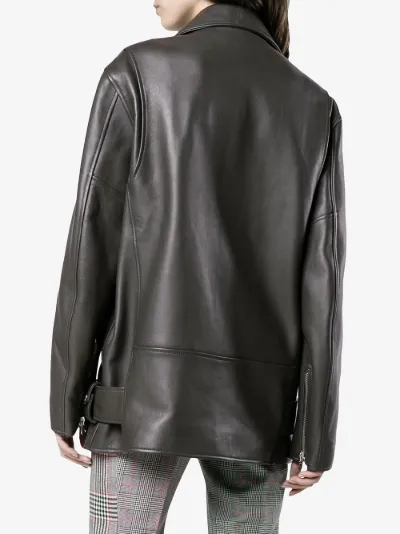 acne myrtle leather jacket