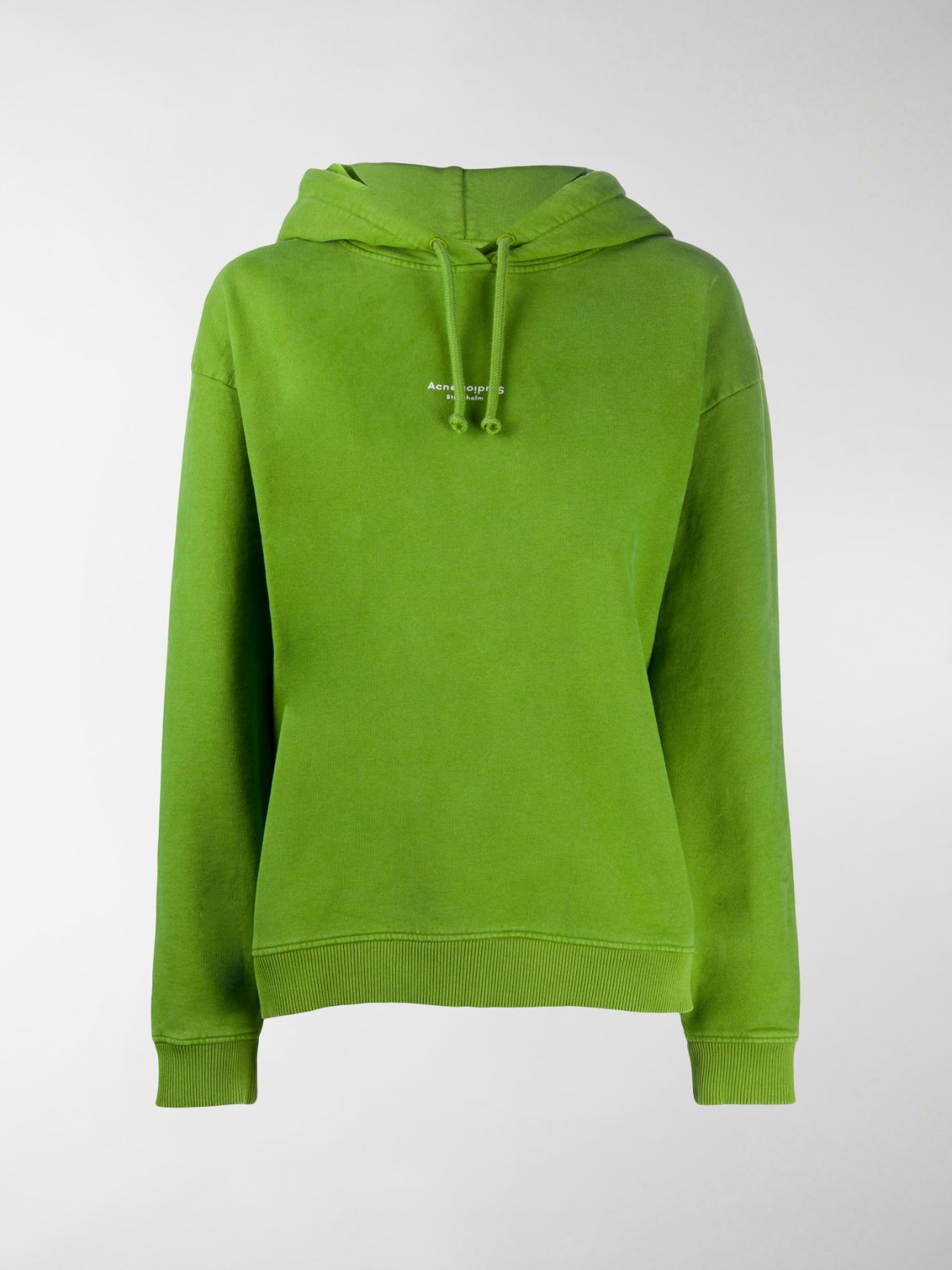 acne green hoodie