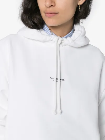 acne white hoodie