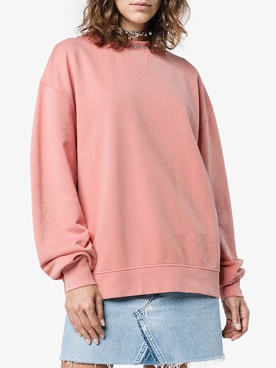 acne studios neck logo sweatshirt