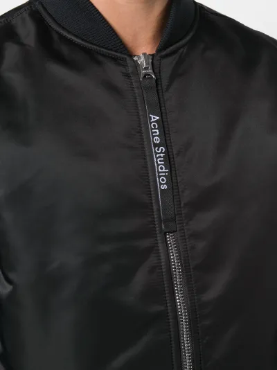 acne black bomber jacket