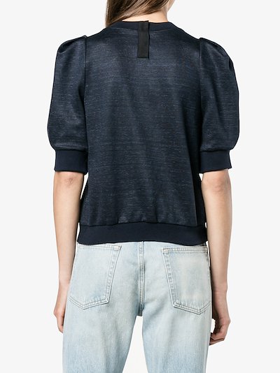 short puff sleeve sweatshirt