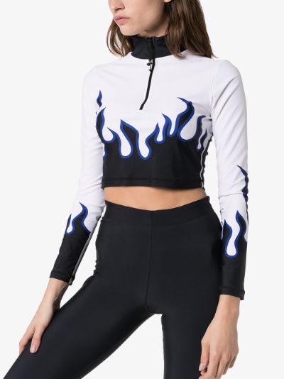 long sleeve crop top sport