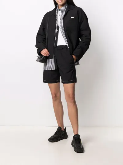 Ader Error Giacca-camicia con orlo sfrangiato nero | MODES
