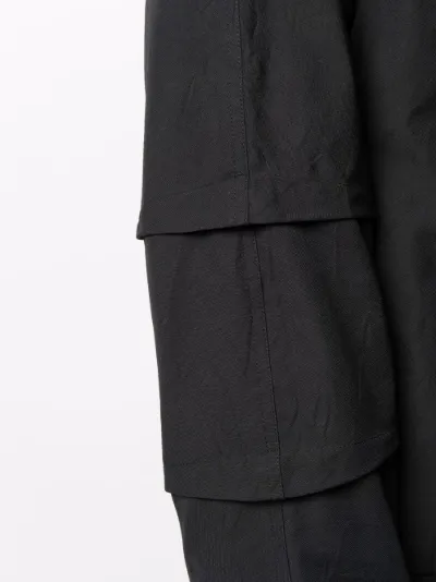 Ader Error Giacca-camicia con orlo sfrangiato nero | MODES
