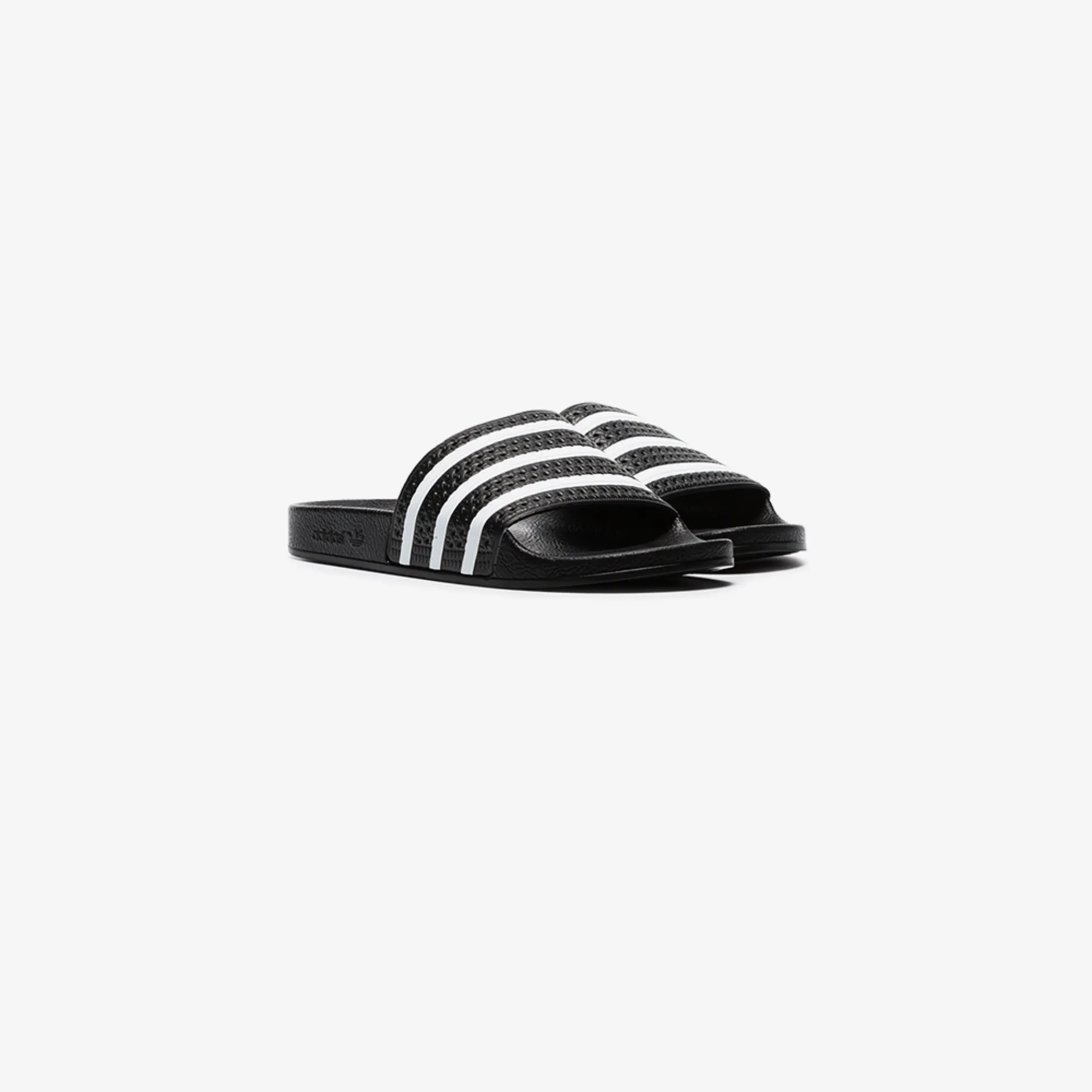 white adilette slides