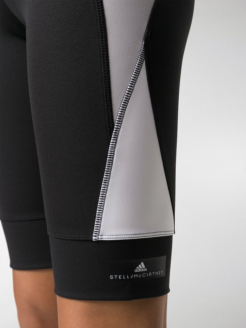 Adidas By Stella Mccartney Contrast Panel Cycling Shorts Black Modes