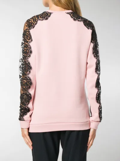 felpa adidas con maniche in pizzo