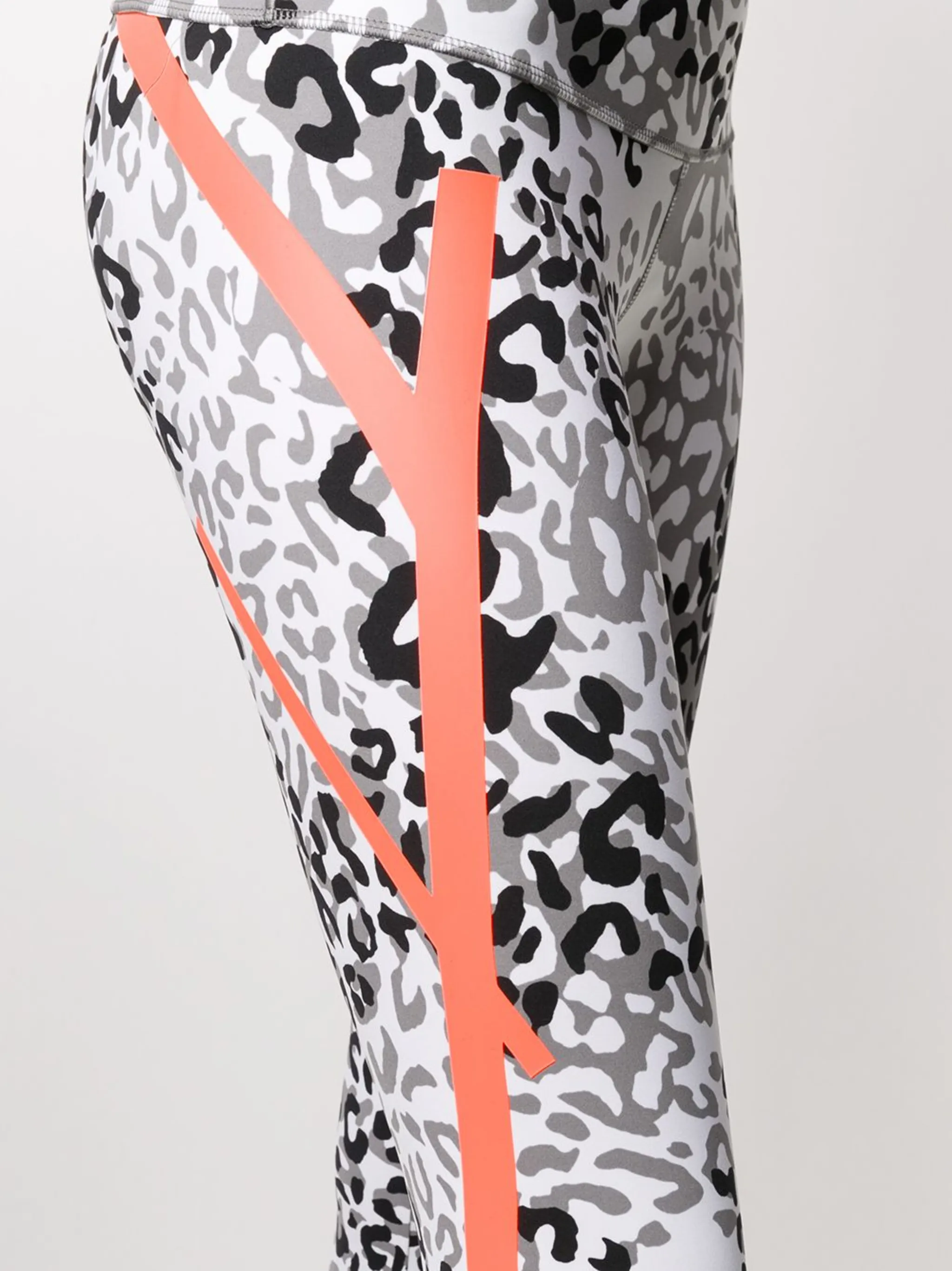 adidas by Stella McCartney striped leopard-print leggings | Eraldo.com FR