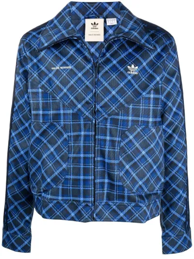 checkered print jacket