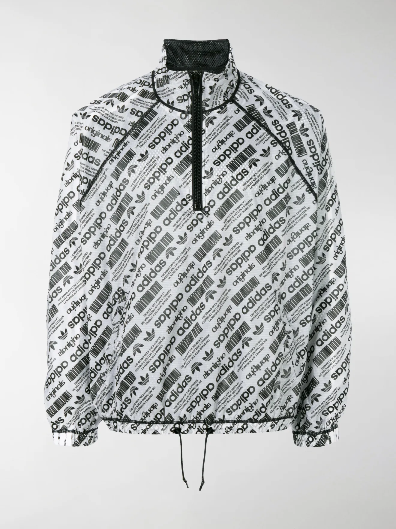 adidas Giacca a vento con logo stampato bianco | MODES