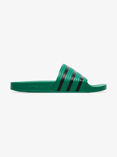green adidas flip flops