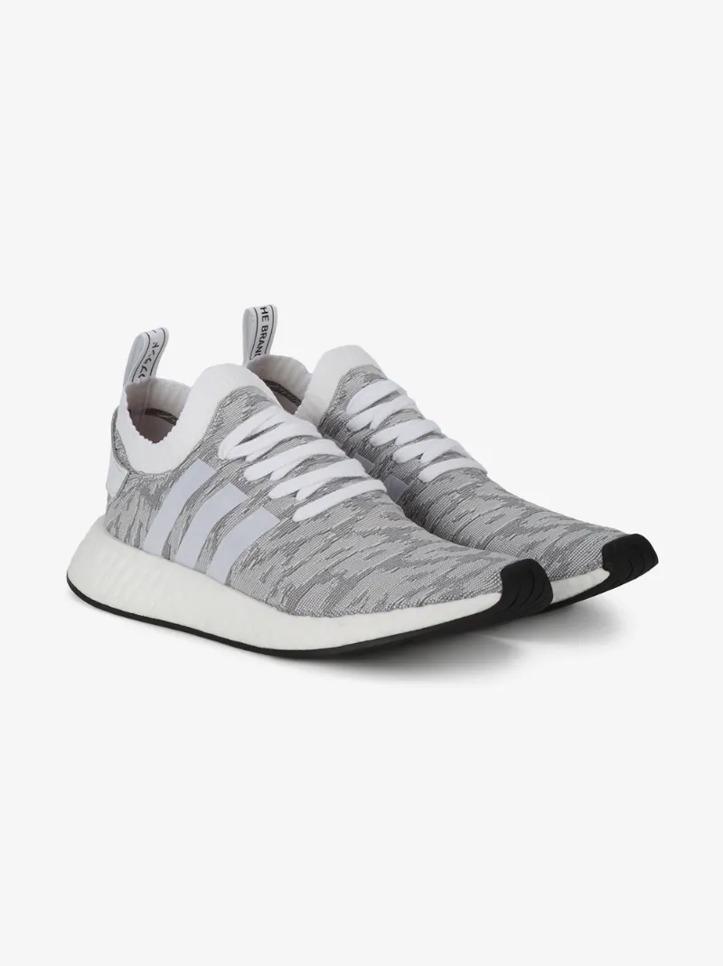 adidas originals nmd r2 trainers in white and grey adidas originals nmd r2 trainers in white and grey