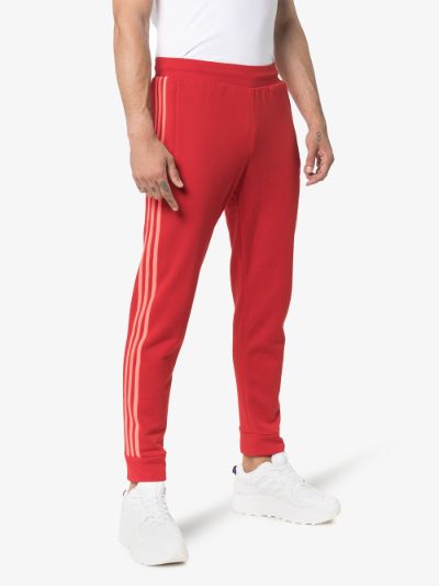 adidas red stripe track pants