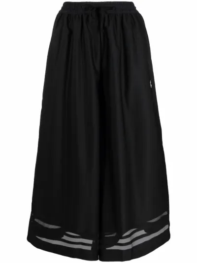 sheer wide leg trousers