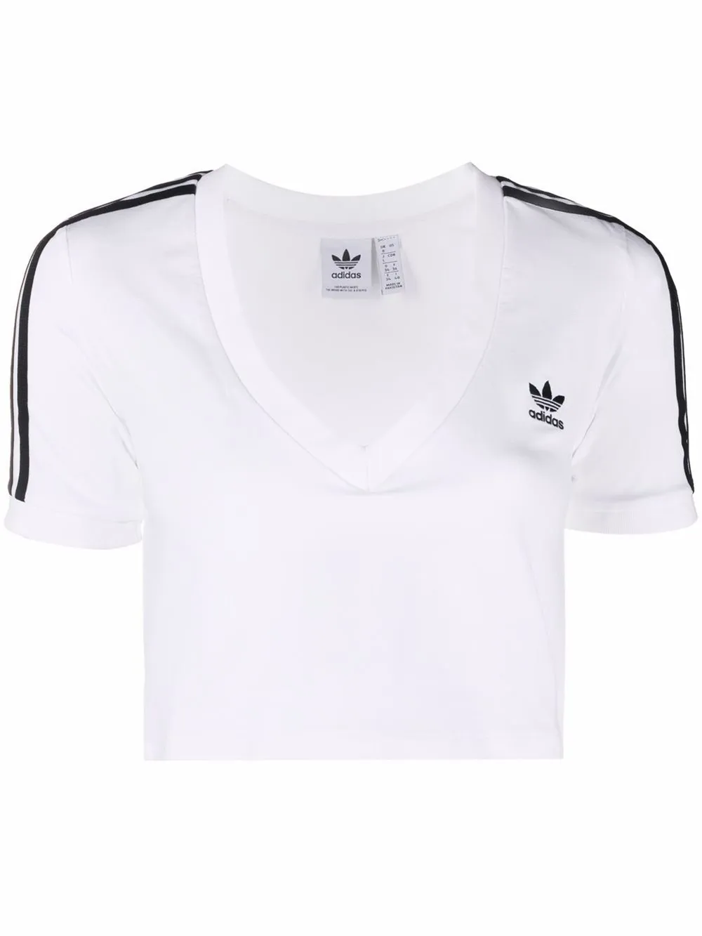 V-neck cropped T-shirt | adidas 