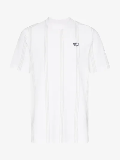 adidas white striped shirt