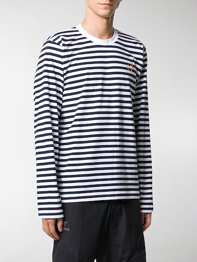 Adidas X Human Made Horizontal Stripe Long Sleeve T Shirt White Modes