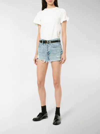 agolde white jean shorts