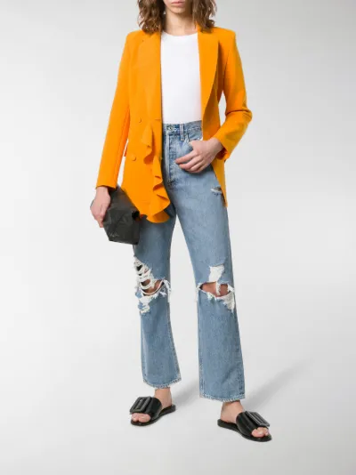 agolde yellow jeans