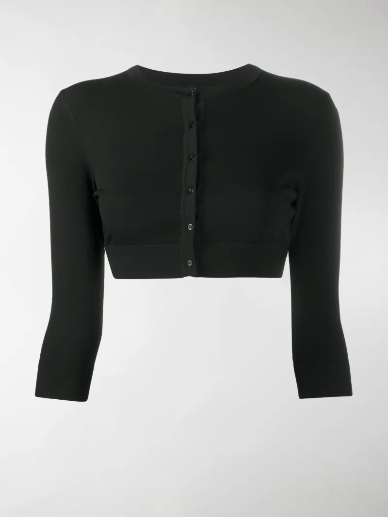 black fitted cardigan
