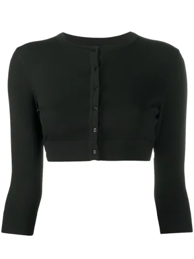 fitted black cardigan