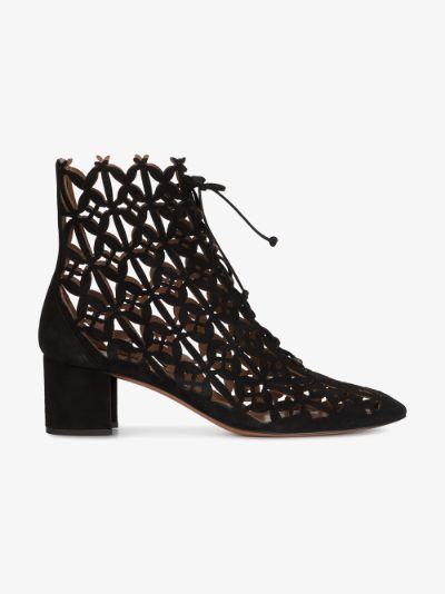 laser cut ankle booties