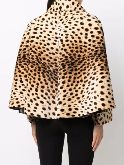 leopard cape blazer