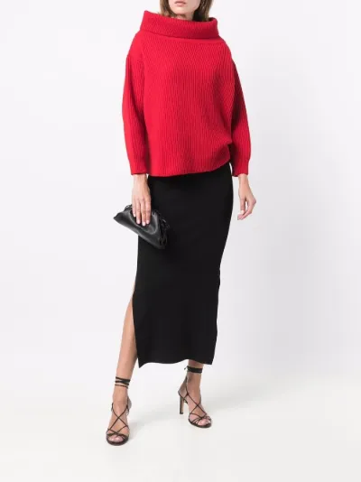 off the shoulder wool jumper