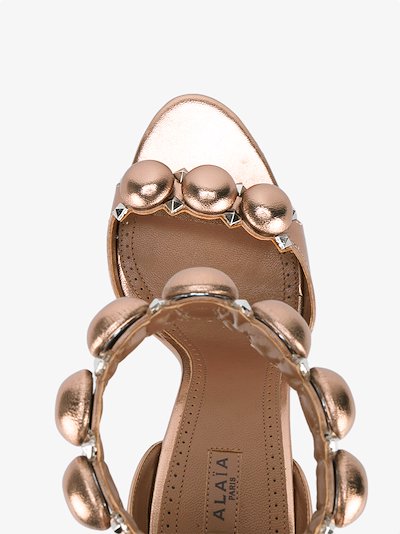 alaia silver sandals