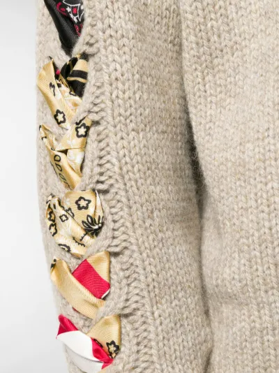 alanui bandana cardigan