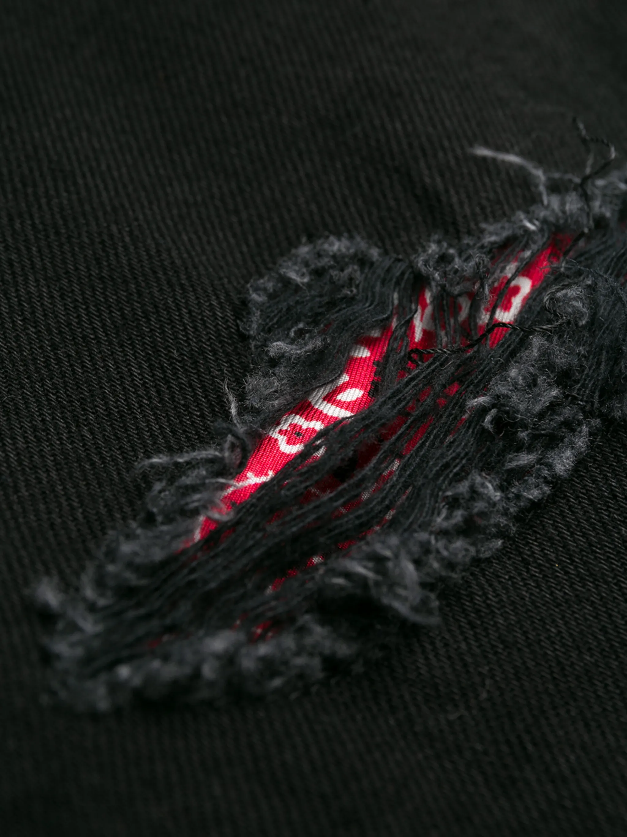 bandana patch ripped jeans Alanui
