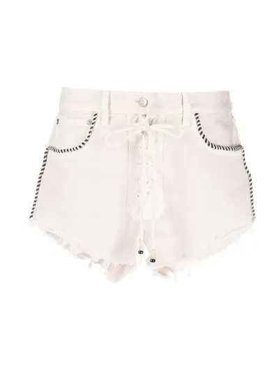 Sale Alanui fringed denim shorts 