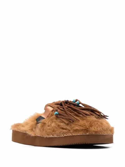 faux leather slippers
