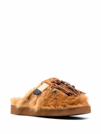 faux leather slippers