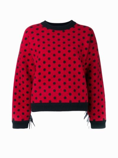 Fringed Polka Dot Jumper Alanui Eraldo Com