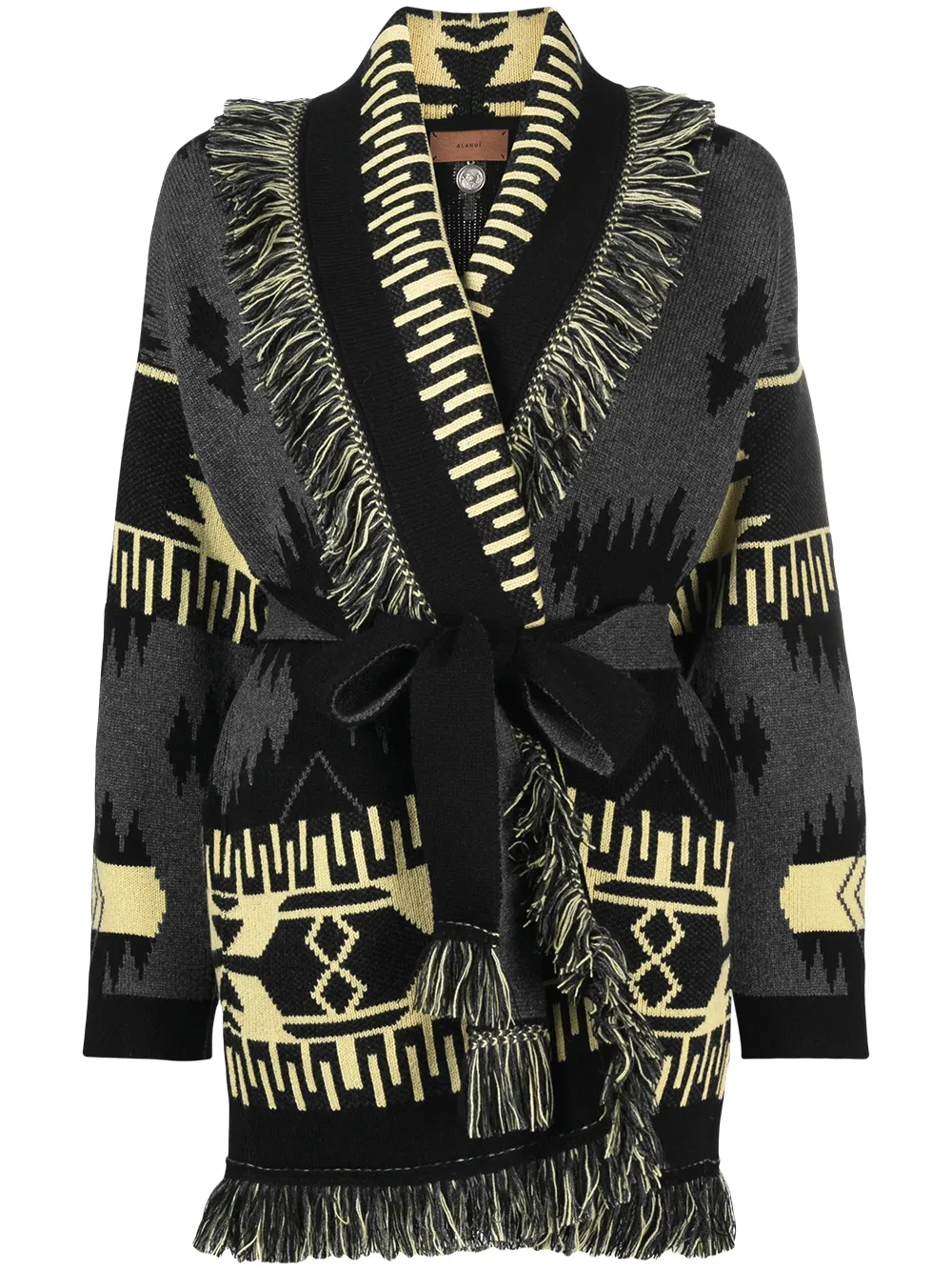 geometric print cardigan