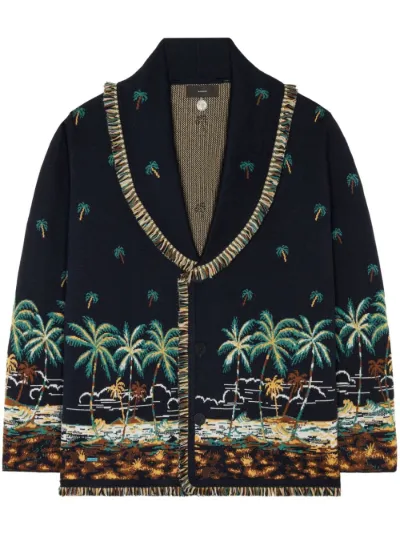 Alanui hawaii print knitted wool cardigan Eraldo GR