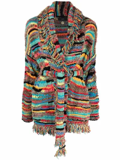 long multicolor cardigan