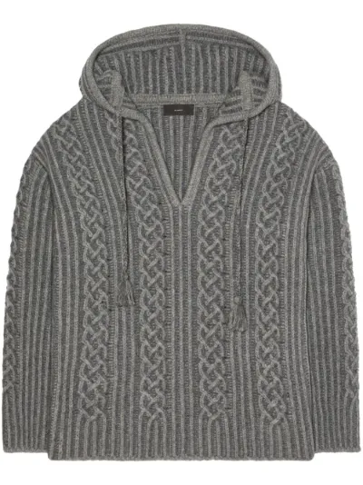 Cable knit hoodie discount mens