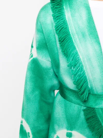 green tie dye cardigan