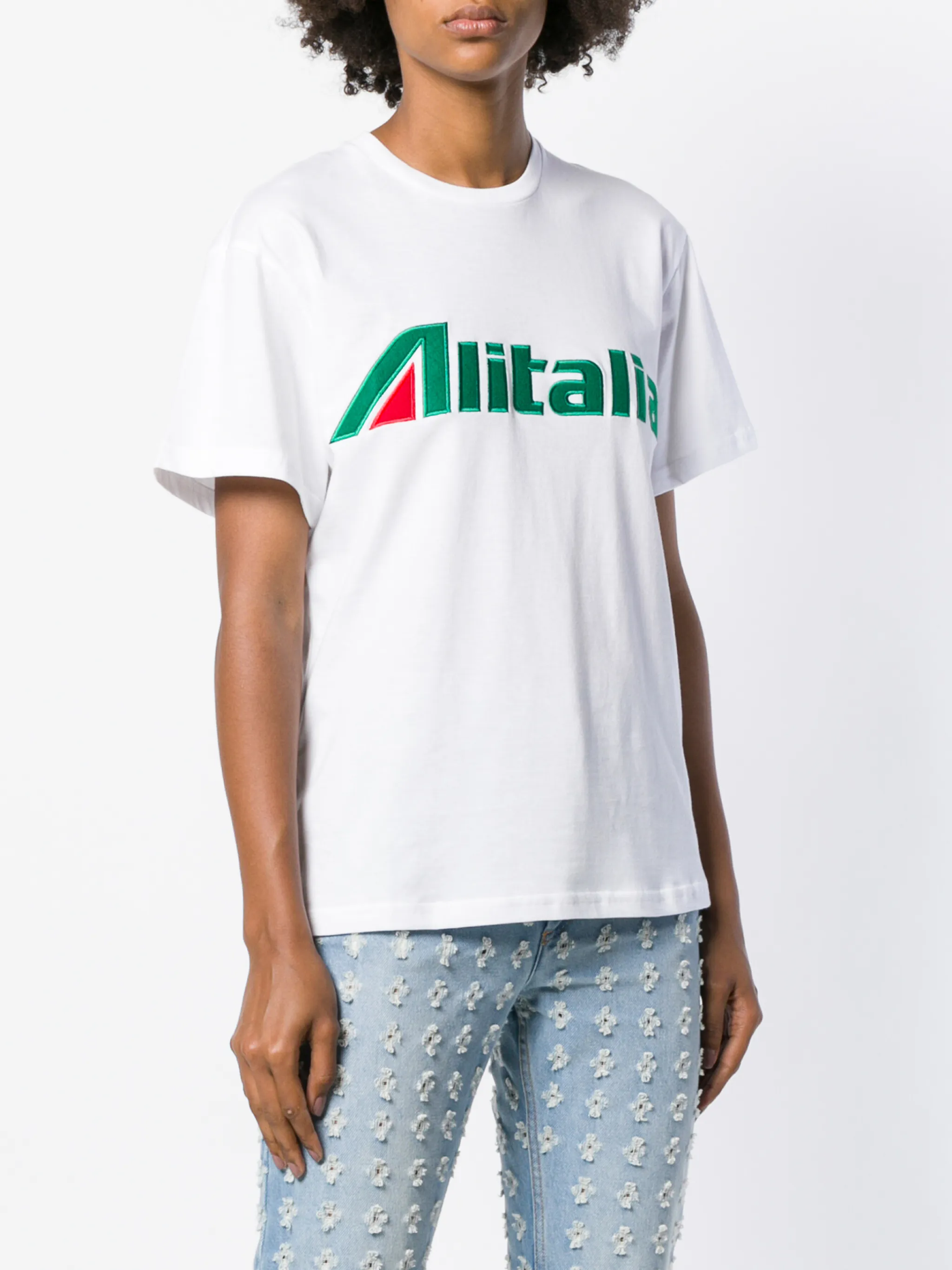 Alberta Ferretti Alitalia patch T-shirt | Eraldo.com FR