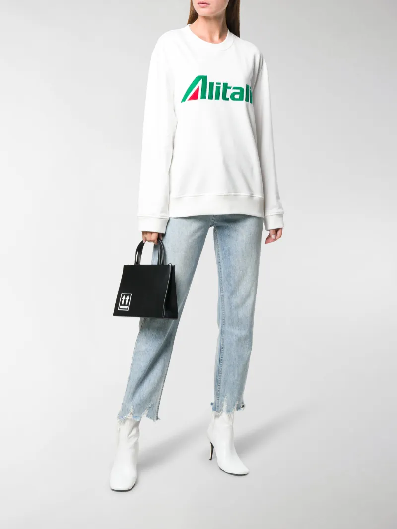 Alberta Ferretti Felpa Alitalia bianco | MODES