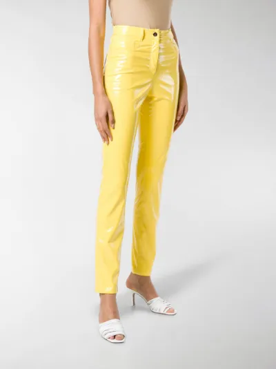 yellow skinny trousers