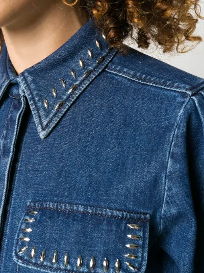 alberta ferretti studded jeans